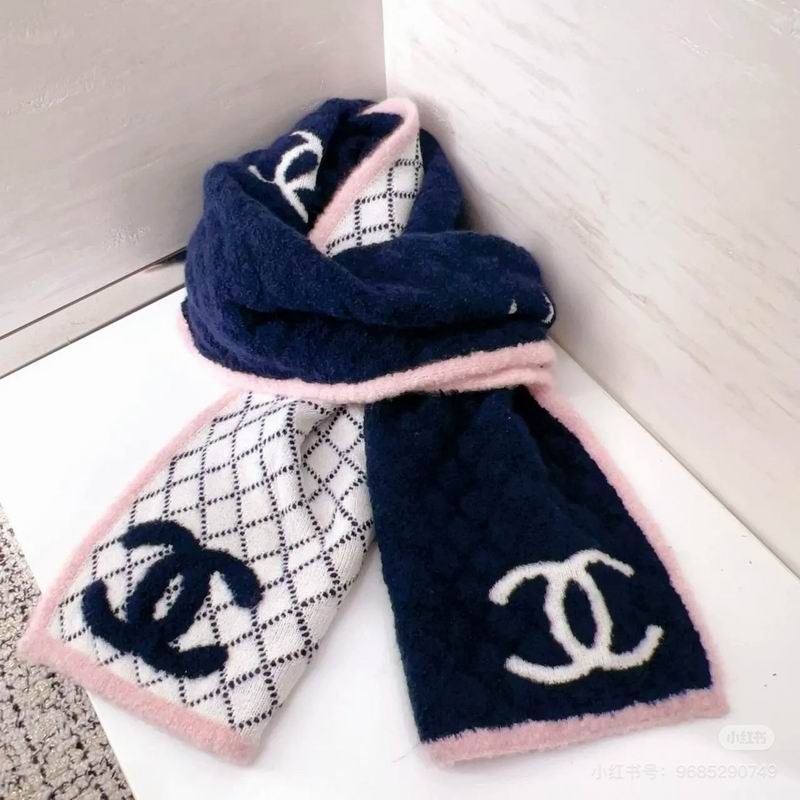 Chanel scarf 35X180cm 100%���� E29